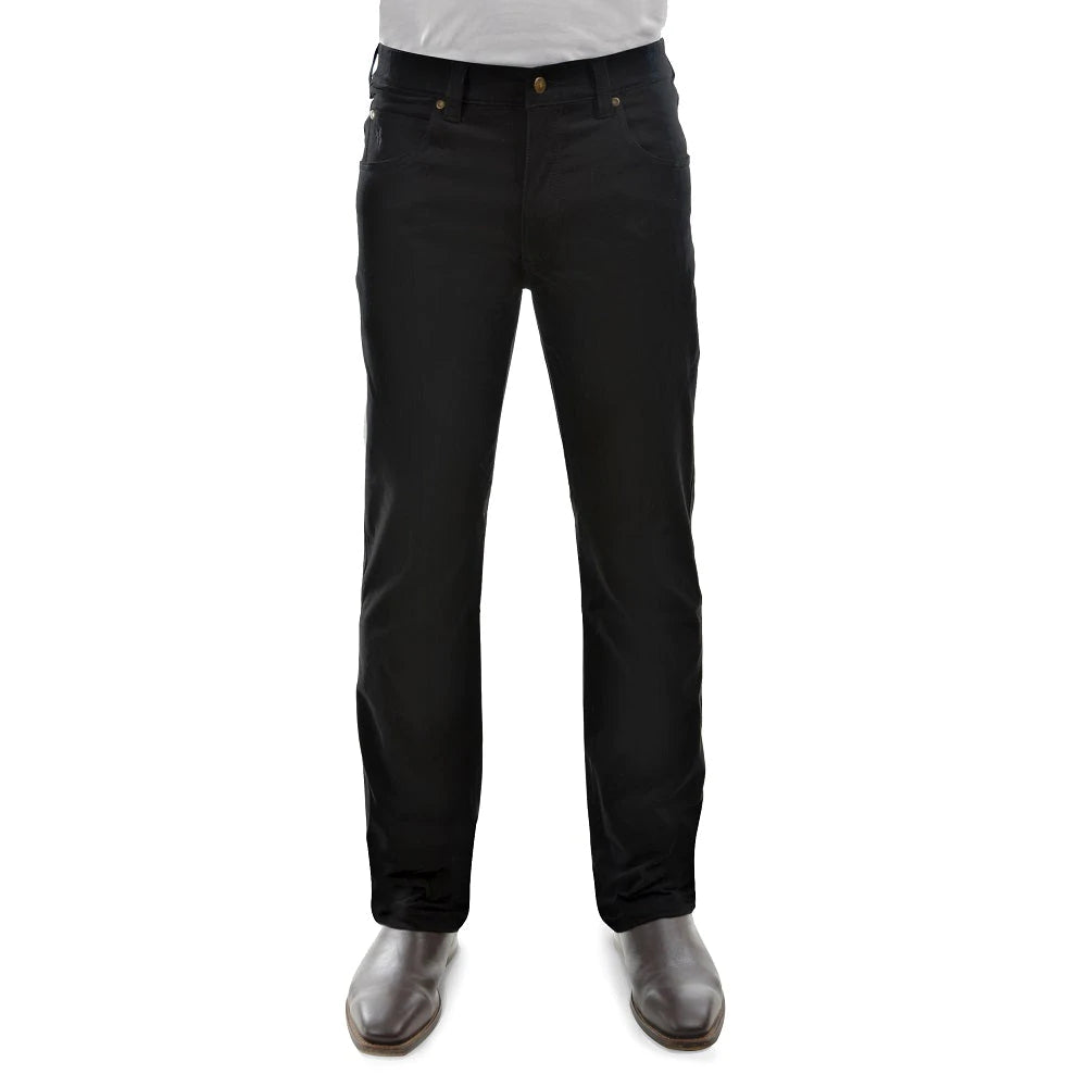 Mens Tailored Moleskin Jean 32 Leg - Black