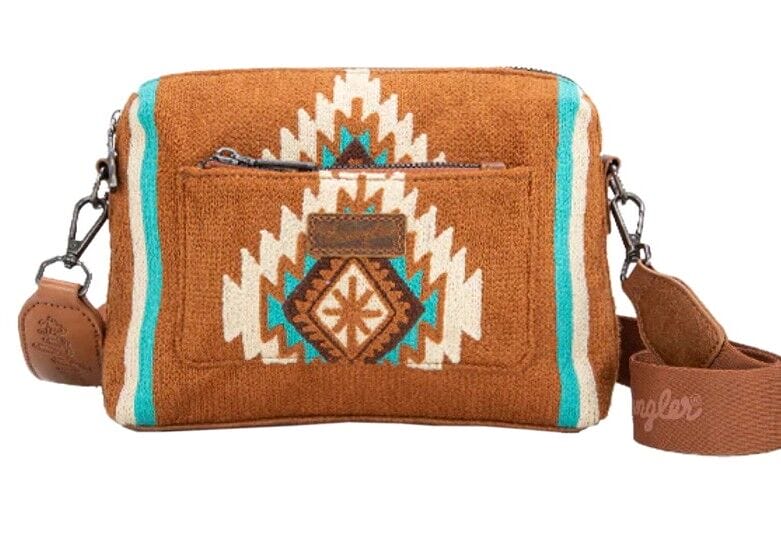 Wrangler Maya Aztec Crossbody Bag - Tan