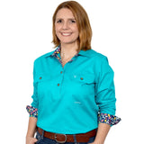 Womens Jahna Trim HB Print Workshirt