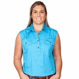Womens Kerry Workshirt S less Sky