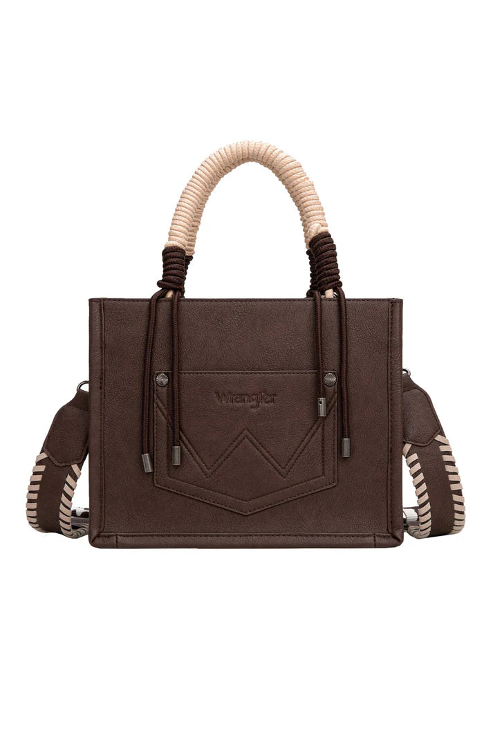 Wrangler Cow Print Tassel Crossbody Bag