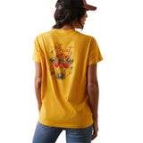 Ariat Womens REAL Cool Cow SS T-Shirt Yolk Yellow