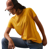 Ariat Womens REAL Cool Cow SS T-Shirt Yolk Yellow