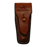 Pouch Solid Leather for Pocket Knife Vertical with Brass Post For Large Knife