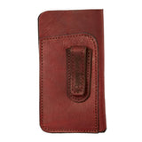 Glasses Case Soft Leather with Pen Holder and Pocket Clip