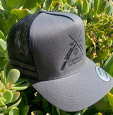 Flexfit Striped Hayes and Co Trucker - Fire Arms Logo