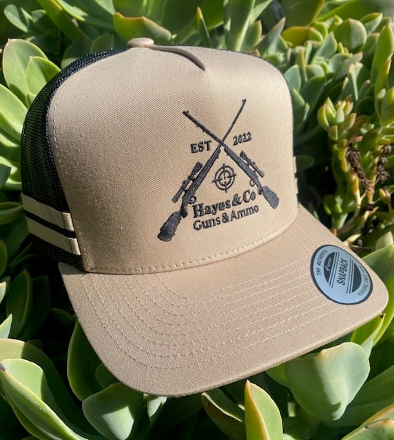 Flexfit Stripe Hayes and Co Trucker FIRE ARMS LOGO KHAKI/BLACK