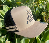 Flexfit Stripe Hayes and Co Trucker FIRE ARMS LOGO KHAKI/BLACK