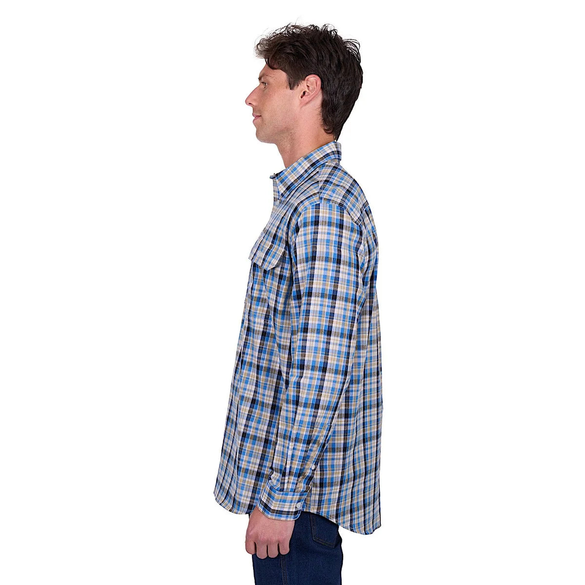 Hard Slog Mens Gibson 1/2 PLKT LS Shirt