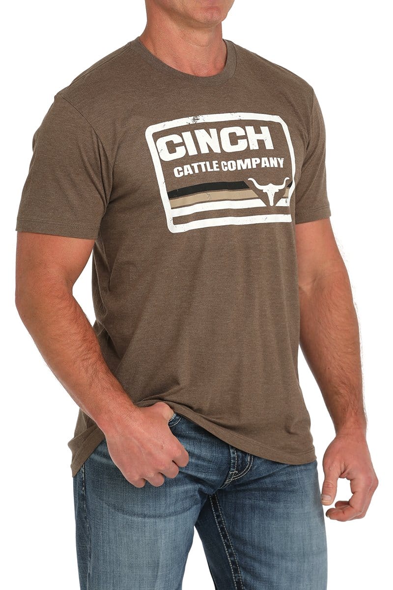 Cinch Mens Cattle Company Tee Brown