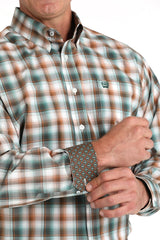 Cinch Mens Long Sleeve Shirt White