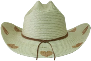 Sunbody Kids Cattleman Brown Palm Hearts Hat