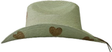 Sunbody Kids Cattleman Brown Palm Hearts Hat