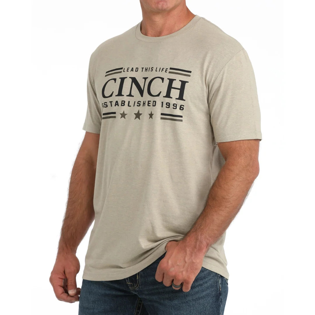 Cinch Mens Khaki Tee