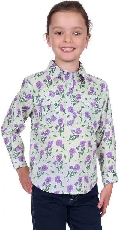 Hard Slog Kids Lynn 1/2 PLKT LS Shirt