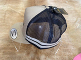 Flexfit Stripe Hayes and Co Trucker FIRE ARMS LOGO KHAKI/BLACK