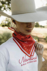 Rodeo Hand Drawn Bandana - Red