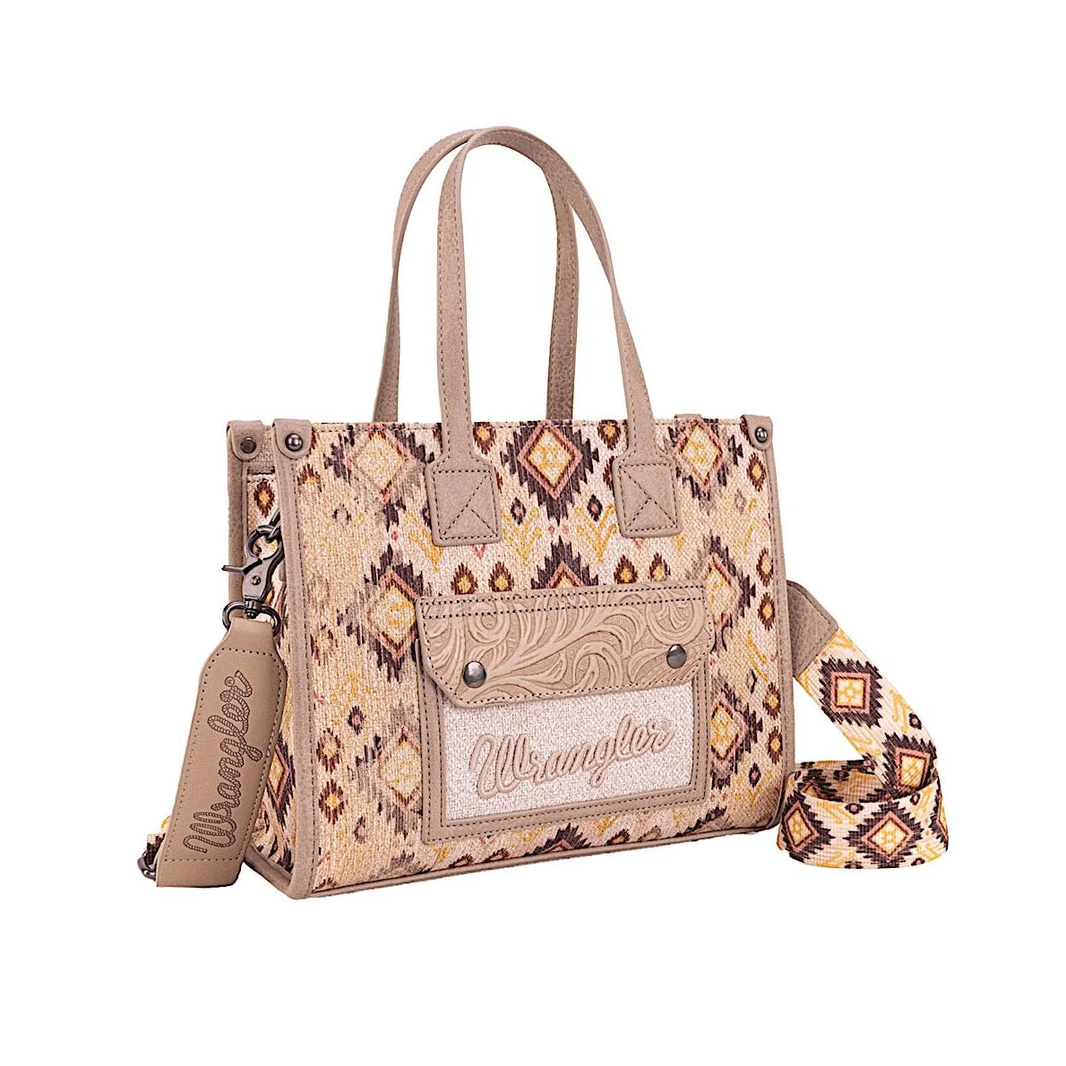 Wrangler Aztec Crossbody Tote Bag
