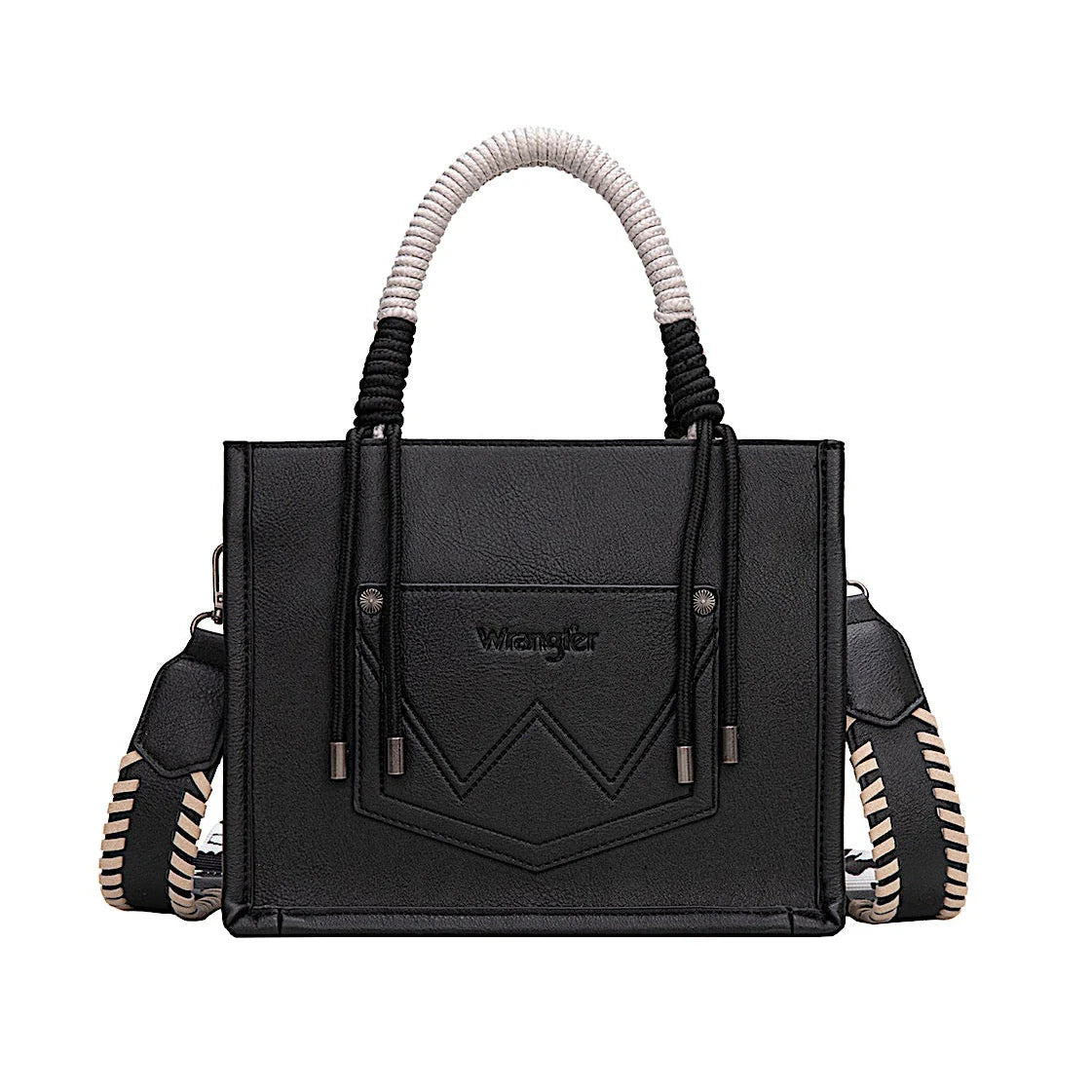 Wrangler Cow Print Tassel Crossbody Bag