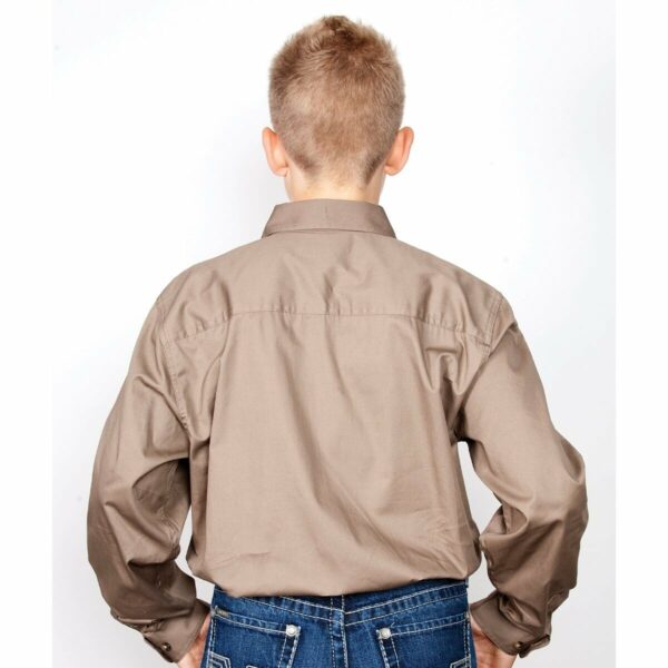 Boys Lachlan Workshirt Dark Brown 1