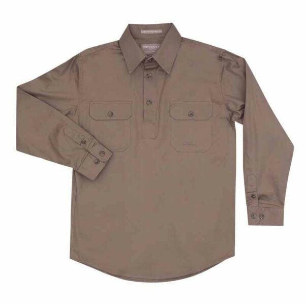 Boys Lachlan Workshirt Dark Brown 2