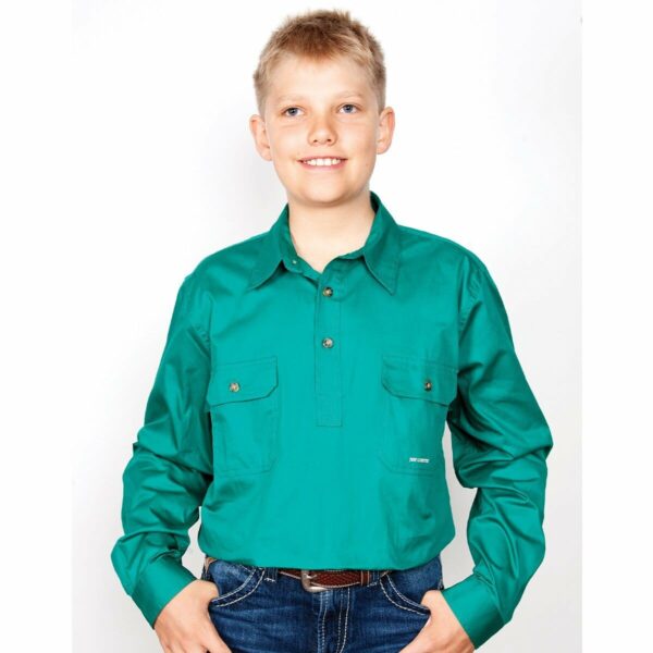 Boys Lachlan Workshirt Dark Green