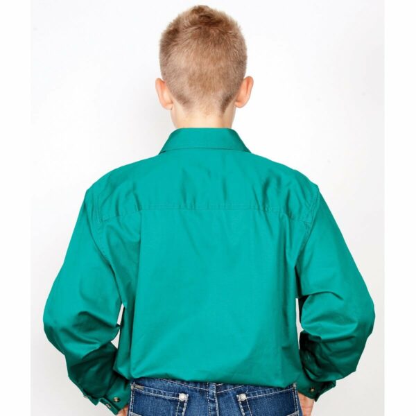 Boys Lachlan Workshirt Dark Green 1