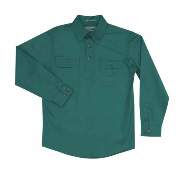 Boys Lachlan Workshirt Dark Green 2