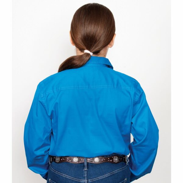 Girls Kenzie Workshirt Blue Jewel 1