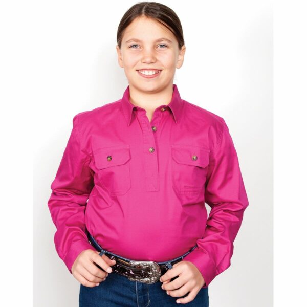 Girls Kenzie Workshirt Magenta