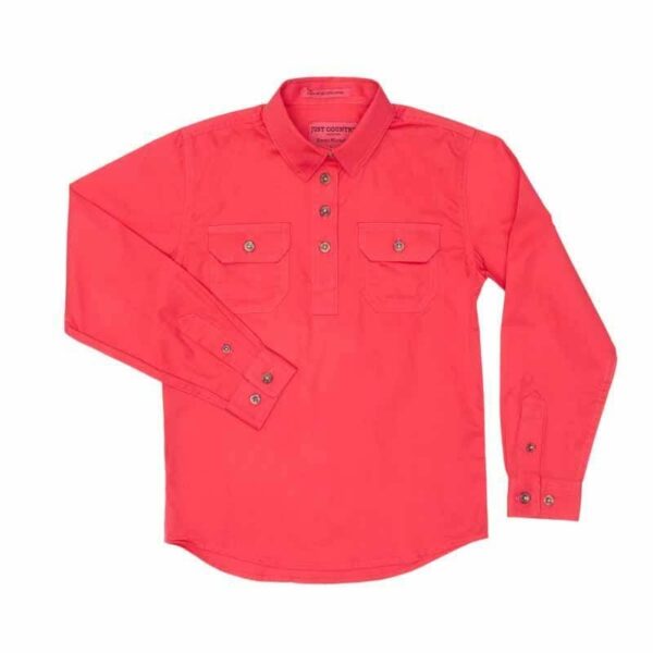 Girls Kenzie Workshirt Raspberry 2