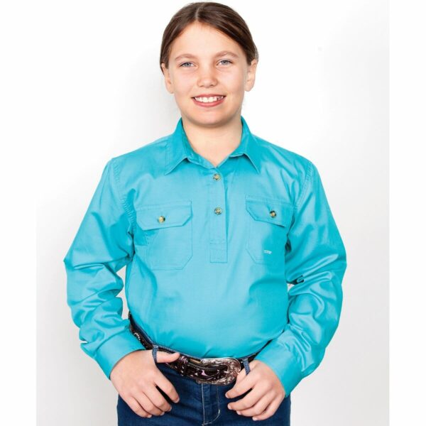 Girls Kenzie Workshirt Turqoise