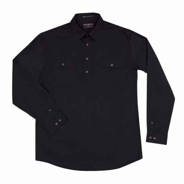 Mens Cameron Workshirt LS 1 2 Black 2