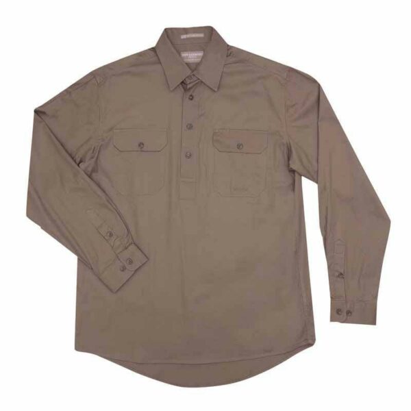 Mens Cameron Workshirt LS 1 2 Brown 3