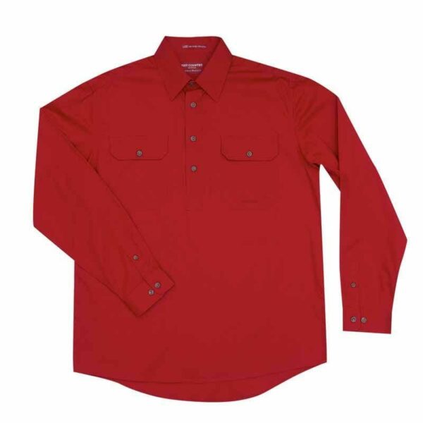 Mens Cameron Workshirt LS 1 2 Chilli 2