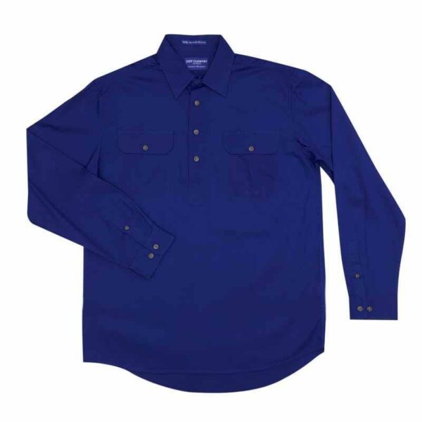 Mens Cameron Workshirt LS 1 2 Cobalt 1