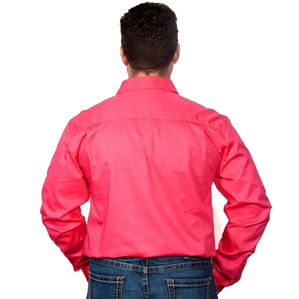 Mens Cameron Workshirt LS 1 2 Hot Pink