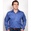 Mens Evan Workshirt LS FB Blue