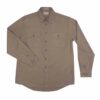 Mens Evan Workshirt LS FB Brown 2
