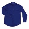 Mens Evan Workshirt LS FB Cobalt 2