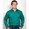 Mens Evan Workshirt LS FB Dark Green
