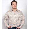 Mens Evan Workshirt LS FB Stone