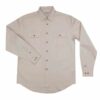 Mens Evan Workshirt LS FB Stone 2