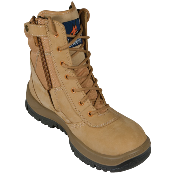 Wheat High Leg Zipsider Boot - Safety