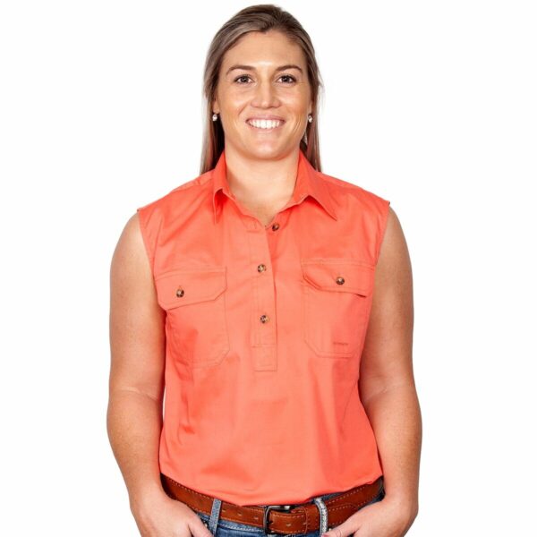 Womens Kerry Workshirt S less Hot Coral