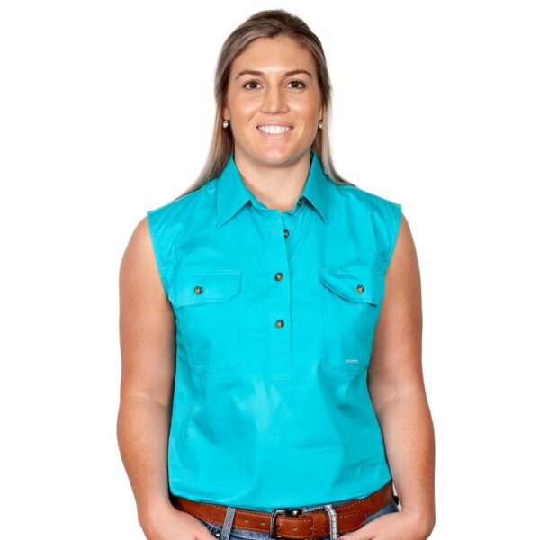 Womens Kerry Workshirt S less Turquoise