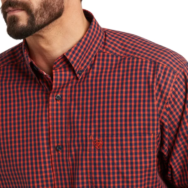 Ariat Mens Pro Series Paco Classic LS Shirt Autumn Blaze - Image 3