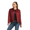Ariat Womens Real Puffer Trucker Jacket Rhubarb