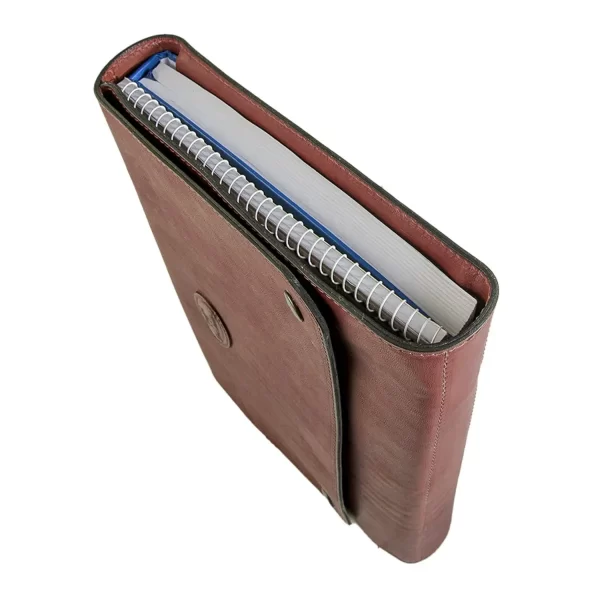 Leather Diary and Notebook Holder with Spirax Notebook A4, with Diary Smooth - Image 4