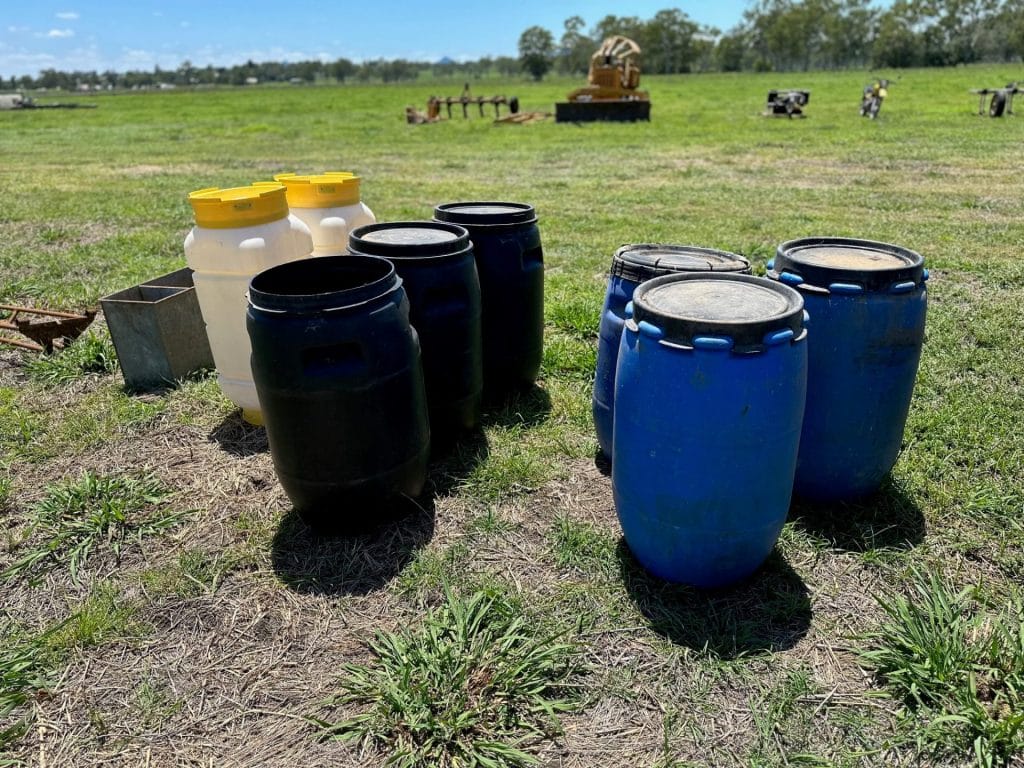 Various tubs, bins & drums